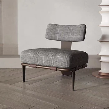 Желязното модерно кресло за отдих в скандинавски стил, единични салонные столове за стайлинг, метални мебели за хола, мебели за дома