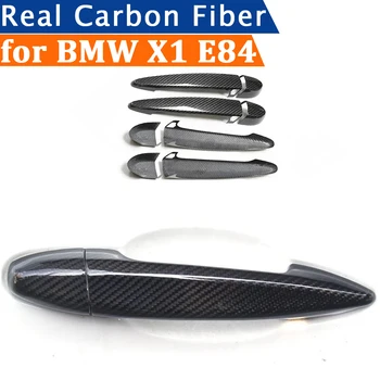 За BMW X1 E84 2012-2015 автоаксесоари От Настоящето Въглеродни Влакна Врата копчето на Кутията Рамка Стикер Външно боядисване Украса Бодикит