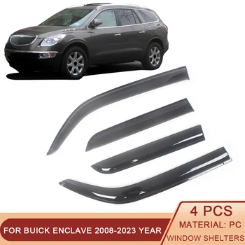 За Buick Enclave 2008-2023 Авто Страничните Прозорци, Вятърни Дефлектори Очила Черна Защита От Дъжд Врата Козирка Вентилационни Завеси Тъмен Дим Козирка