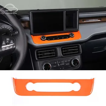 За Ford Maverick 2022 ABS Оранжево автомобилен стайлинг Мултимедийна бутон на централното управление Декоративна Рамка стикер аксесоари за интериора