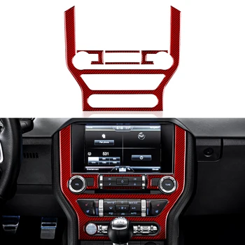 За Ford Mustang GT 2015-2020 автоаксесоари, стикер на навигационния панел на централното управление на автомобил, вътрешна украса, изработени от въглеродни влакна