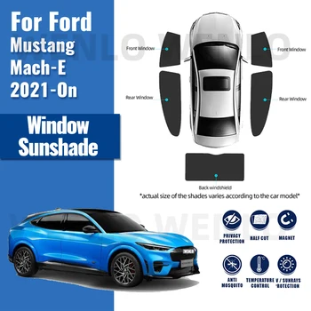 За Ford Mustang Mach-E 2020 2021 2022 2023 Автомобили Завеса Сенника На Прозореца На Седалките Магнитен Козирка Слънчеви Автоаксесоари