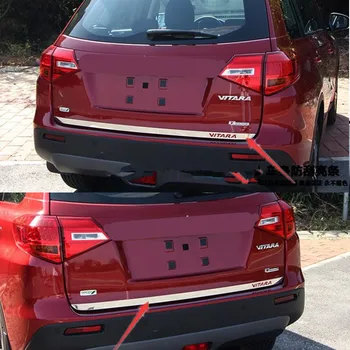 За Suzuki Vitara 2015-2019 Задна врата на багажника, долна капачка, формоване, покритие от неръждаема стомана, тапицерия на задната врата, автомобилни аксесоари