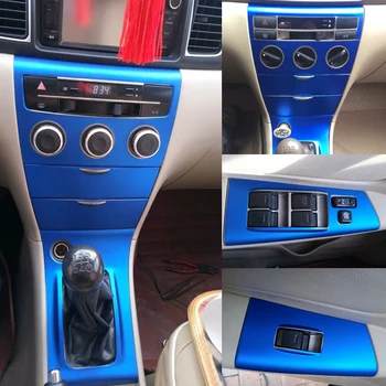 За Toyota altis 2003-2015 Вътрешна централна контролен панел врата копчето 5d стикери от карбон, етикети за полагане на автомобила, изсечен винил