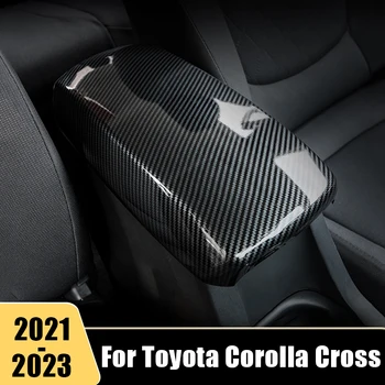 За Toyota Corolla Cross XG10 2021 2022 2023 Хибриден ABS Авто Централен Подлакътник Кутия За Съхранение Капак Завърши Стикер Аксесоари, Лайсни