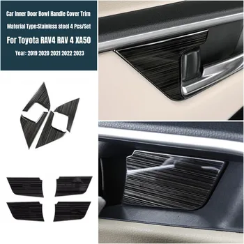 За Toyota RAV4 XA50 RAV 4 Hybrid 2019-2023 Вътрешна Врата Купата на Автомобила Дръжка Рамка Тампон Етикети От Неръждаема стомана Аксесоари