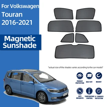 За Volkswagen VW Touran 5T 2015-2023 сенника На Странично Прозорец, Магнитен Авто сенника на Предната и Задната Шторка На Предното Стъкло