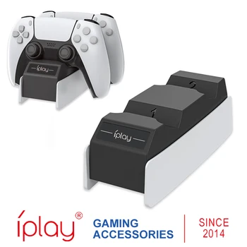 За зарядно устройство PS5 Type-C DualSense, докинг станция за двойно зареждане, поставка за зарядното устройство за PlayStation 5, безжичен гейм контролер DualSense
