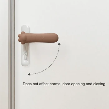 Защитен калъф за дръжката на вратата за деца, лесно се премахва капаци за врати дръжки за деца, заоблени, без ръбове, за многократна употреба, които предпазват от деца дръжки