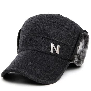 Зимна шапка с периферия, топла шапка-ушанка, бейзболна шапка от изкуствена кожа, шапка-ловец, ветрозащитная ловна шапка-авиаторски