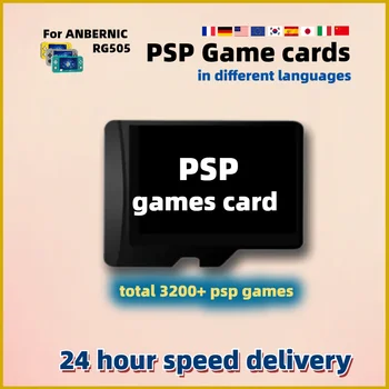 Игрална карта Anbernic RG505 за PSP RG353VS на всички езици Plug & Play TF Box САЩ, Европа, Япония, Франция, Германия, Италия, Корея, Испания