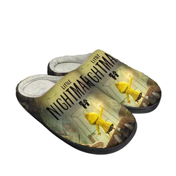 Играта Малки кошмари Домашни памучни чехли мъжки дамски плюшени ежедневни чехли за спални, запазването на топлина, модерни чехли за баня по поръчка