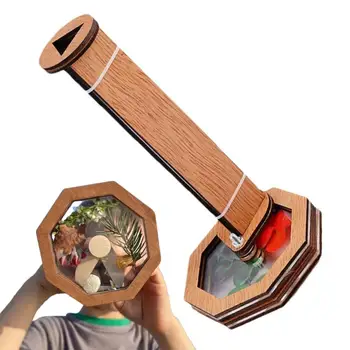 Играчка-калейдоскоп, wooden въртящ се калейдоскоп, играчки, лесен за инсталиране, вълшебни развиване на инструменти за ръчна работа, чудесна играчка в ретро стил 