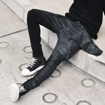 Известната марка Arctic High Stree, черни застиранные дънки Owens за мъже, дебнещ оръфан панталон в стил хип-хоп