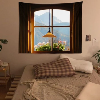 Инфинити модел, малка прясна стенни плат с принтом в стил бохо, голям гоблен, естетичен интериор на стаята в общежитието, интериор на спалня