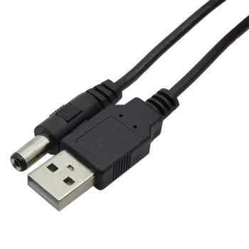 Кабел за захранване от USB е до 5.5 мм/2,1 мм конектор dc напрежение 5 волта