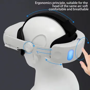 Каишка за главата на виртуална реалност Удобна многоточечная регулиране на Леко напомняне за зареждане на батерията Подкрепа слушалки за виртуална реалност