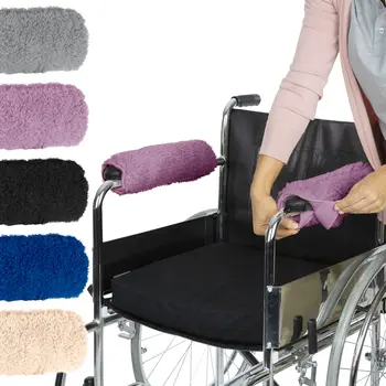 Калъфи на облегалките - възглавница от овча кожа с ефект на паметта за стол и инвалидна количка, мека поддържаща възглавница, аксесоари за мека подлакътник