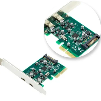 Карта за разширение PCI-E Dual USB 3 в 1 Професионални карти бърз трансфер на
