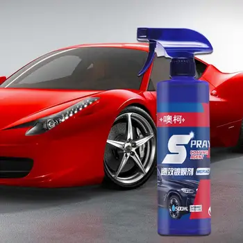 Керамични спрей за ремонт на автомобилната боя със защита от надраскване, бързо нанопокрытие, спрей восъкът за автомобилната гидрофобной полиране, препарат за почистване на боя