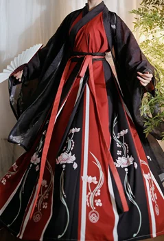 Китайските древни комплекти Hanfu Cosplay украшение за мъже и жени, възрастни костюми за Хелоуин двойки Ориенталски танци мъже, жени
