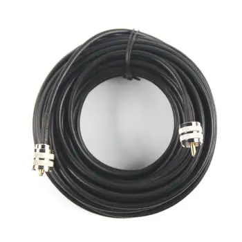 Коаксиален кабел Rg58, черна удобна медни плитка, поредица с обратно наклонена черта алуминиево фолио, белите дробове, офис аксесоари, радиочестотни антена кабел, 15 м, преносим