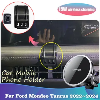 Кола за мобилен телефон за Ford Mondeo Taurus MK5 2022 2023 2024 Магнитен Клип За отдушник Поддръжка за Безжично Зареждане Аксесоари