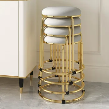 Компактни столове за сядане с удобни метални крака столове за всекидневна Дизайнерски модни елементи от интериора на купето