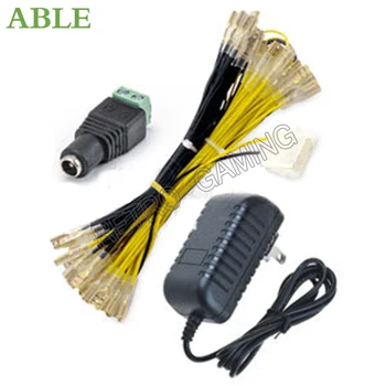 комплект led кабели 12v 18/32 Пин за електронни бутони, самостоятелен кабелен шейн с усилване на мощността