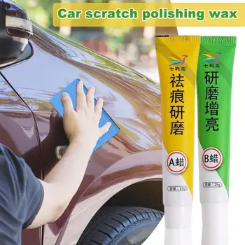 Комплект за полиране на колата, универсален восък за полиране на детайли с гъба, преносим полиращ състав на водни петна, оксидная филм