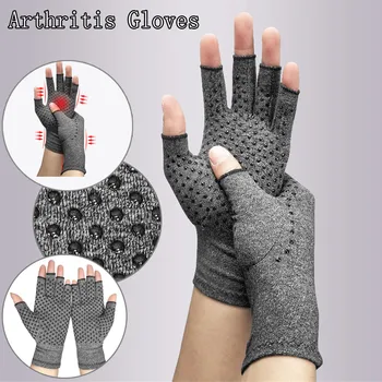 Компресия ръкавици при артрит, поддръжка на китката, памук бандаж за облекчаване на болки в ставите, женски мъжки терапевтичен гривна, компресия ръкавици