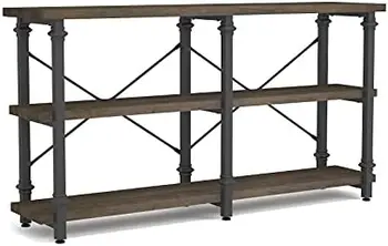 Конзола маса 3-различен-разтегателен диван-маса с метална рамка в индустриалния стил в селски стил (vintage)
