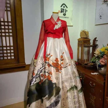 Корейски дрехи внос на тъкани Дрехи с триизмерни модели етап представяне на оригинален дизайн, Висококачествен Ханбок