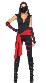 Костюм на нинджа-невидимки дамски воин на Хелоуин cosplay