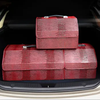 Крокодилска кожа Модел органайзер за Автомобилен багажник Кутия Сгъваем органайзер Boxs Автомобили водоустойчива чанта за съхранение на голям капацитет Аксесоари