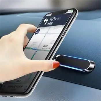 Магнитен кола за телефон, табло, мини-поставка във формата на ленти за iPhone Samsung Xiaomi, метален магнит за монтиране на GPS за стена