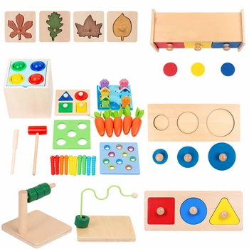 Материали на Монтесори, Дъска За избор на Форми на Обучение Забавни Играчки За Деца на 3 Години, Образователни Занимания, Детски Подарък D66Y
