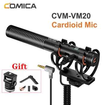 Микрофон COMICA до cvm-VM20 3,5 мм суперкардиоидный кондензаторен микрофон за видеоинтервью за огледално-рефлексен фотоапарат смартфон
