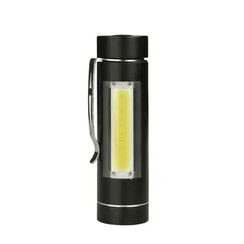 Мини преносим led фенерче от алуминиева сплав, акумулаторна лампа със скоба за писалки за домашна употреба на открито