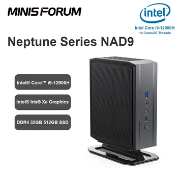 Мини-форум Neptune Mini PC NAD9 Intel Core i9 12900H Intel Iris Xe DDR4 32GB 512GB SSD Настолен Компютър Windows 11 Mini PC Gamer