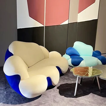 Минималистичен дизайнерски стол FRP Cloud, кът за почивка във вила в стил арт хотела, разтегателен специална форма за почивка