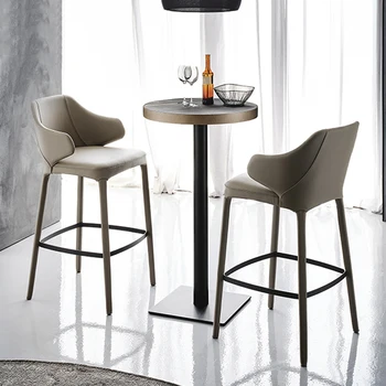 Минималистичные скандинавските бар столове кухненски Дизайн Висок луксозен трона Бар столове Суета офис, Фризьорски салон, бар-часова Мебели за интериора на XY50BC