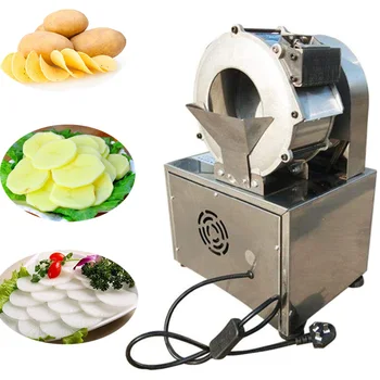 Многофункционална автоматична машина за рязане, търговски електрическа машина за рязане на картофи, моркови, джинджифил, раздробяване на зеленчуци