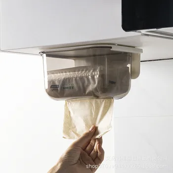 Многофункционална прозрачна кутия за салфетки, непромокаемая кутия за хартия, кухненски кутия за съхранение, рафтове за тоалетна хартия на ролки