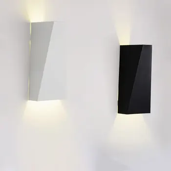 Модерен минималистичен двойна геометричен led монтиране на лампа с мощност 10 W, нощна лампа, монтиран на стената лампа за помещения, окачен лампа ac 85-265 В