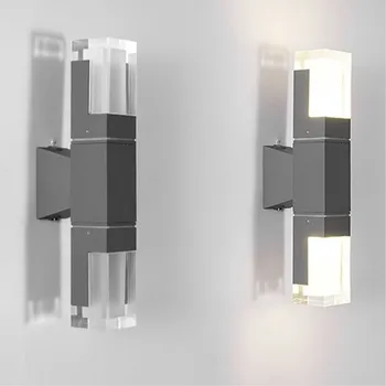 Модерният led, с монтиран на стената Лампа, Открит Водоустойчива IP65 Верандата Градина, с монтиран на стената Лампа Домашно Стенни Вътрешен Алуминиев Декор, Осветление от Лампа AC90-260V