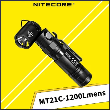 Мултифункционално фенерче NITECORE MT21C, регулируем до 90 °, 1000 лумена, USB-акумулаторна лампа, вградена батерия, супер ярък