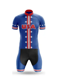 Мъжка велосипедна дрехи с лазерно рязане, монтиране костюм от ДЖЪРСИ за велоспорта, костюм за националния отбор на САЩ, РАЗМЕР: XS-4XL