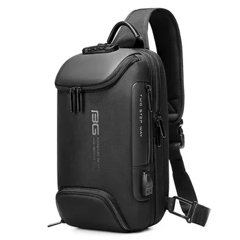 Мъжки анти-кражба на чанта през рамо, мултифункционални водоустойчиви дамски чанти, дизайнерски ежедневни отличителни чанта през рамо, USB Оксфордския раница за пътуване