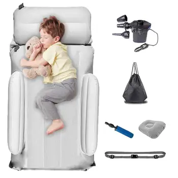 Надуваема детска легло за пътуване, сгъваема преносим бебешко кошче за пътуване, за спане надуваема легло за децата, деца за къмпинг